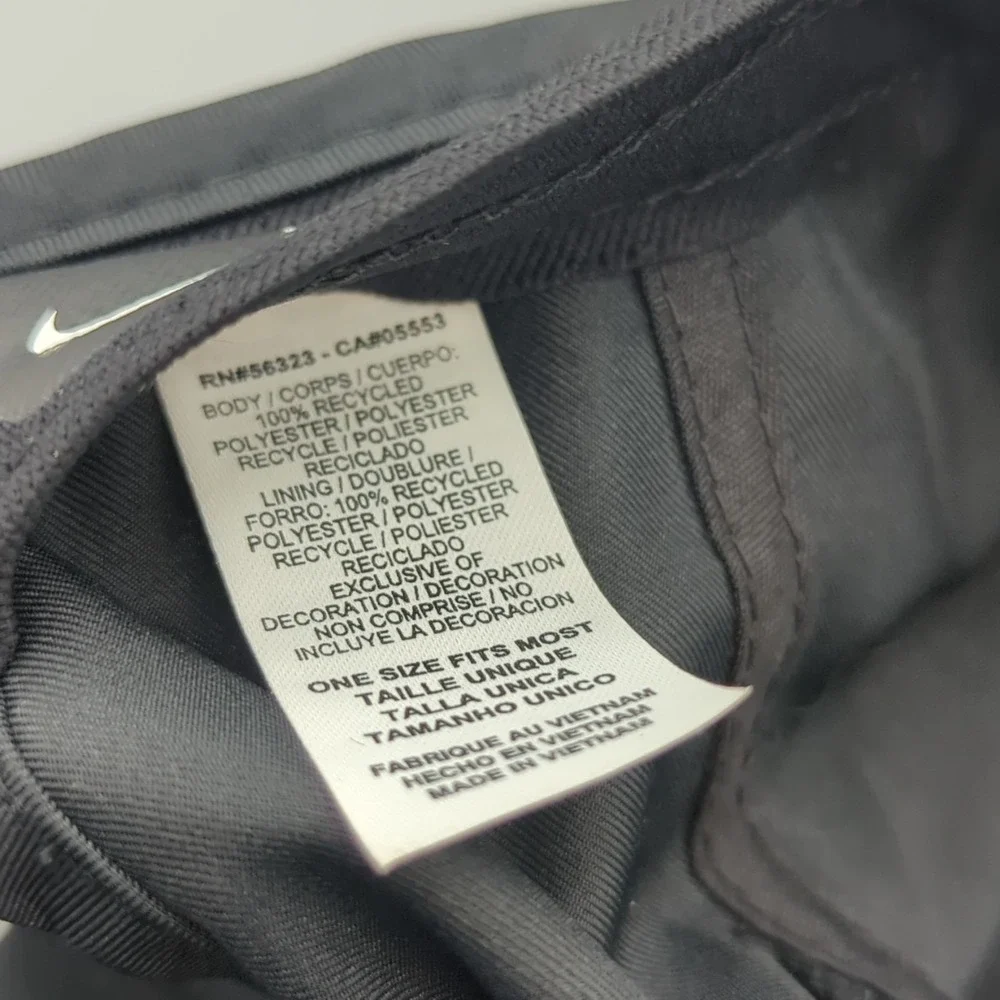 Nike Featherlight Dri-FIT Hat Cap Strap Back One Size Black Running Sports